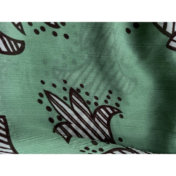 Coco and Chase Women Brown Green Short Sleeve Blouse S - Picture 7 of 8